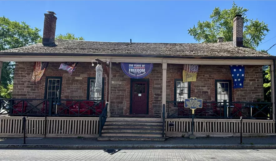 The Old '76 House in Tappan, New York, readies to celebrate the 250th anniversary of the founding of the country on Wednesday, June 3, 2026. The Old '76 is one of the oldest taverns in continuous operation in the country. (Juliet La Sala / The Washington Times)