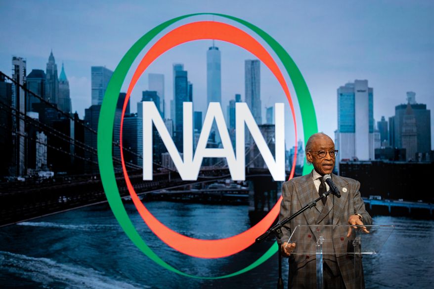 The Rev. Al Sharpton welcomes people to the new National Action Network (NAN) House of Justice on Tuesday, June 16, 2026 in New York. (AP Photo/Anna Connors)