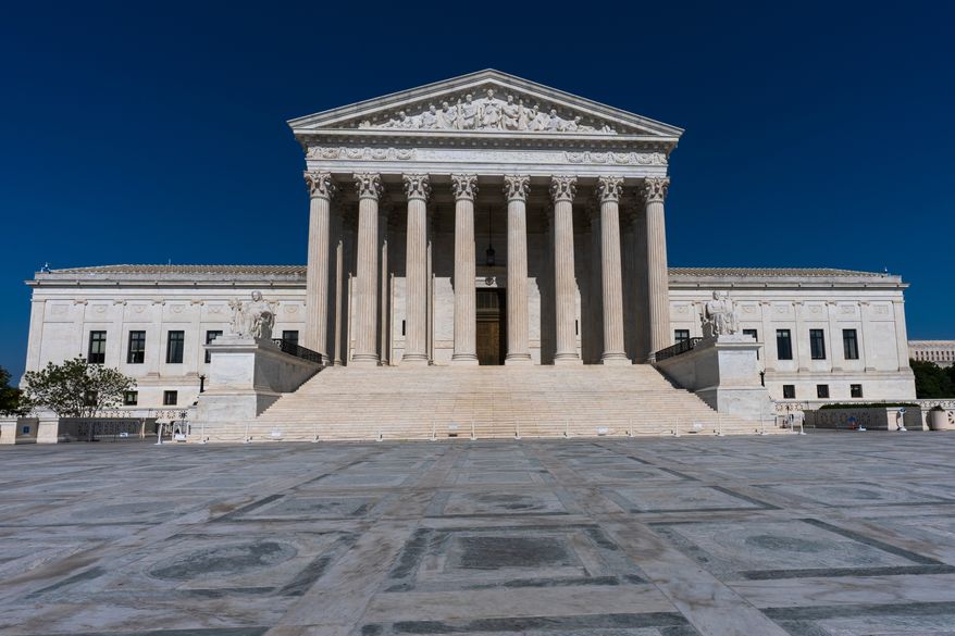 The Supreme Court is seen in Washington on May 18, 2026. (AP Photo/J. Scott Applewhite) **FILE**