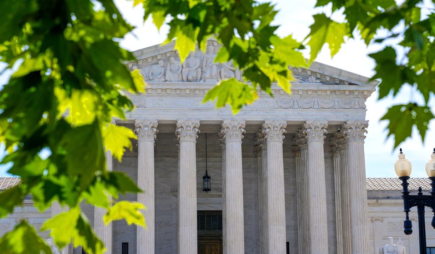 The U.S. Supreme Court is seen, June 5, 2026, in Washington. (AP Photo/Mariam Zuhaib, File)