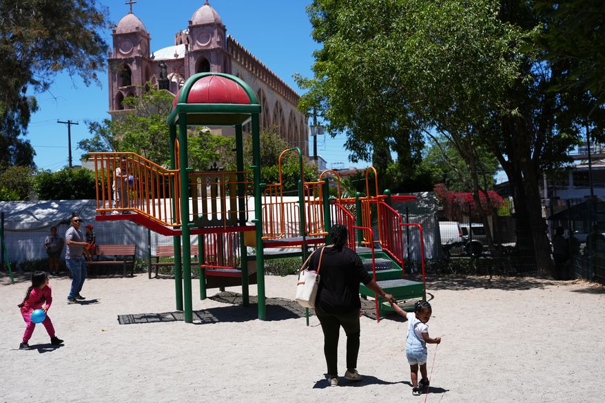 A picture of a playground. (AP Photo/Gregory Bull)