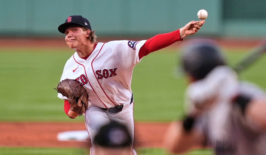 Boston Red Sox's Connelly Early delivers during the first inning of a baseball game against the New York Yankees, Thursday, June 25, 2026, in Boston. (AP Photo/Charles Krupa)