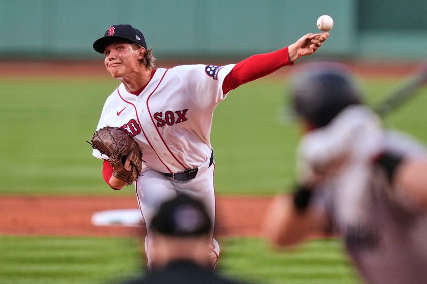 Boston Red Sox's Connelly Early delivers during the first inning of a baseball game against the New York Yankees, Thursday, June 25, 2026, in Boston. (AP Photo/Charles Krupa)