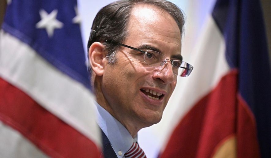FILE - Colorado Attorney General Phil Weiser speaks at a news conference, July 22, 2025, in Denver. (Hyoung Chang/The Denver Post via AP, File)