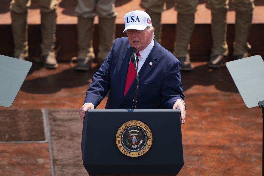 President Donald Trump speaks at the Burning Hills Amphitheater during the Theodore Roosevelt Presidential Library opening ceremony Wednesday, July 1, 2026, in Medora, N.D. (AP Photo/Matt Rourke)