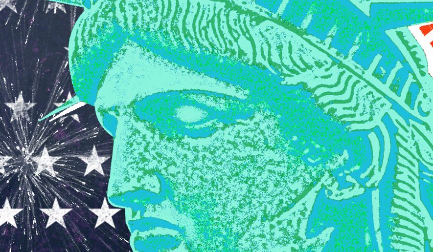 The United States of America's 250th anniversary illustration by Linas Garsys / The Washington Times