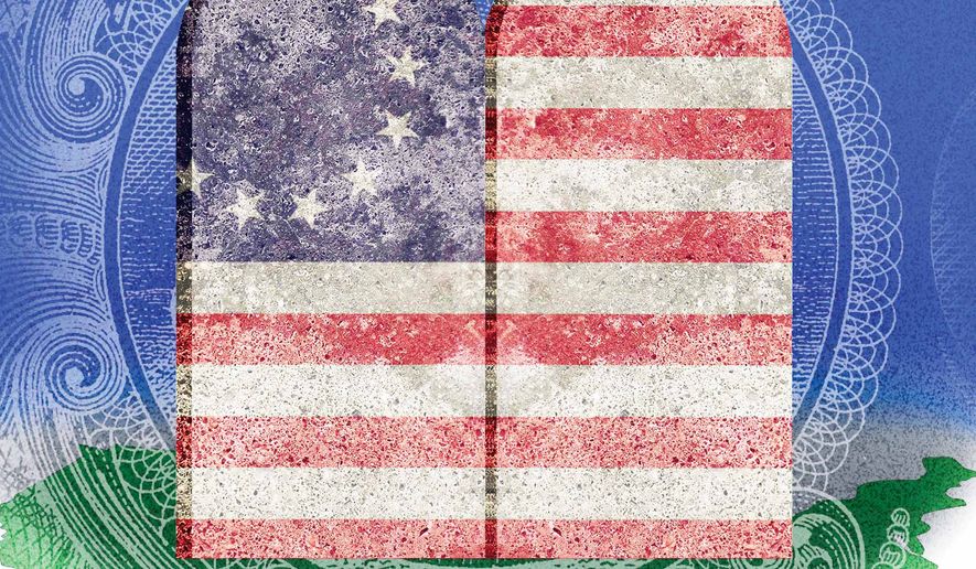 Jews and the United States of America illustration by Alexander Hunter/The Washington Times