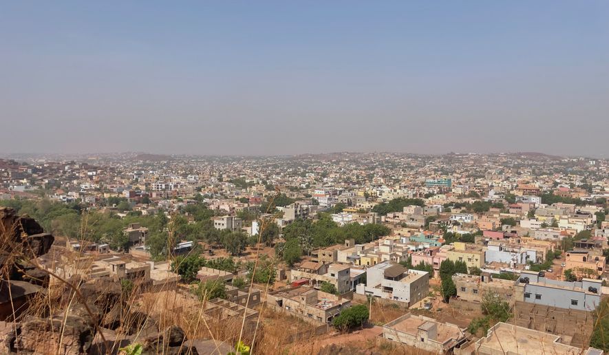 An ariel view of Bamako, Mali, April 25, 2026. (AP Photo)