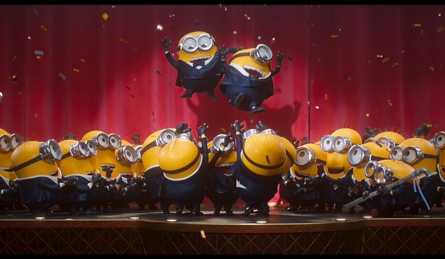 This image released by Universal Pictures shows a scene from Illumination's "Minions & Monsters." (Universal Pictures via AP)