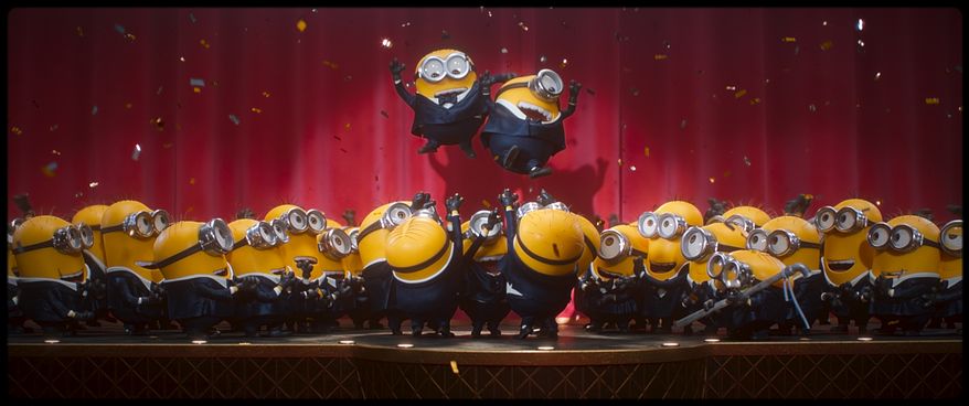 This image released by Universal Pictures shows a scene from Illumination's "Minions & Monsters." (Universal Pictures via AP)