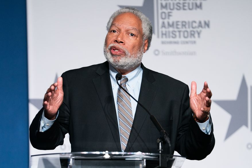 Secretary of the Smithsonian Institution Lonnie Bunch speaks at an event, Feb. 20, 2026, in Washington. (AP Photo/Allison Robbert, File)
