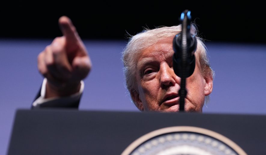 U.S. President Donald Trump speaks during a news conference at the NATO summit in Ankara, Turkey, Wednesday, July 8, 2026. (AP Photo/Alex Brandon)