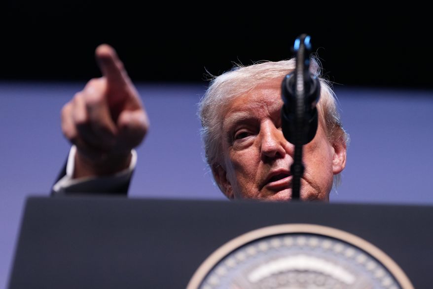 U.S. President Donald Trump speaks during a news conference at the NATO summit in Ankara, Turkey, Wednesday, July 8, 2026. (AP Photo/Alex Brandon)