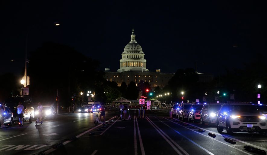 The U.S. Capitol is seen during Independence Day events honoring the nation's 250th anniversary, Saturday, July 4, 2026, in Washington. (AP Photo/Rahmat Gul)
