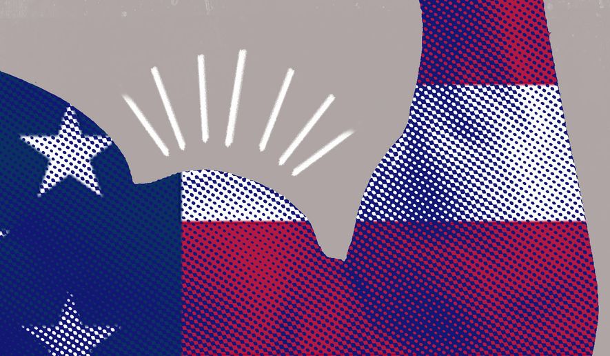 Patriotism in the United States of America illustration by Linas Garsys / The Washington Times