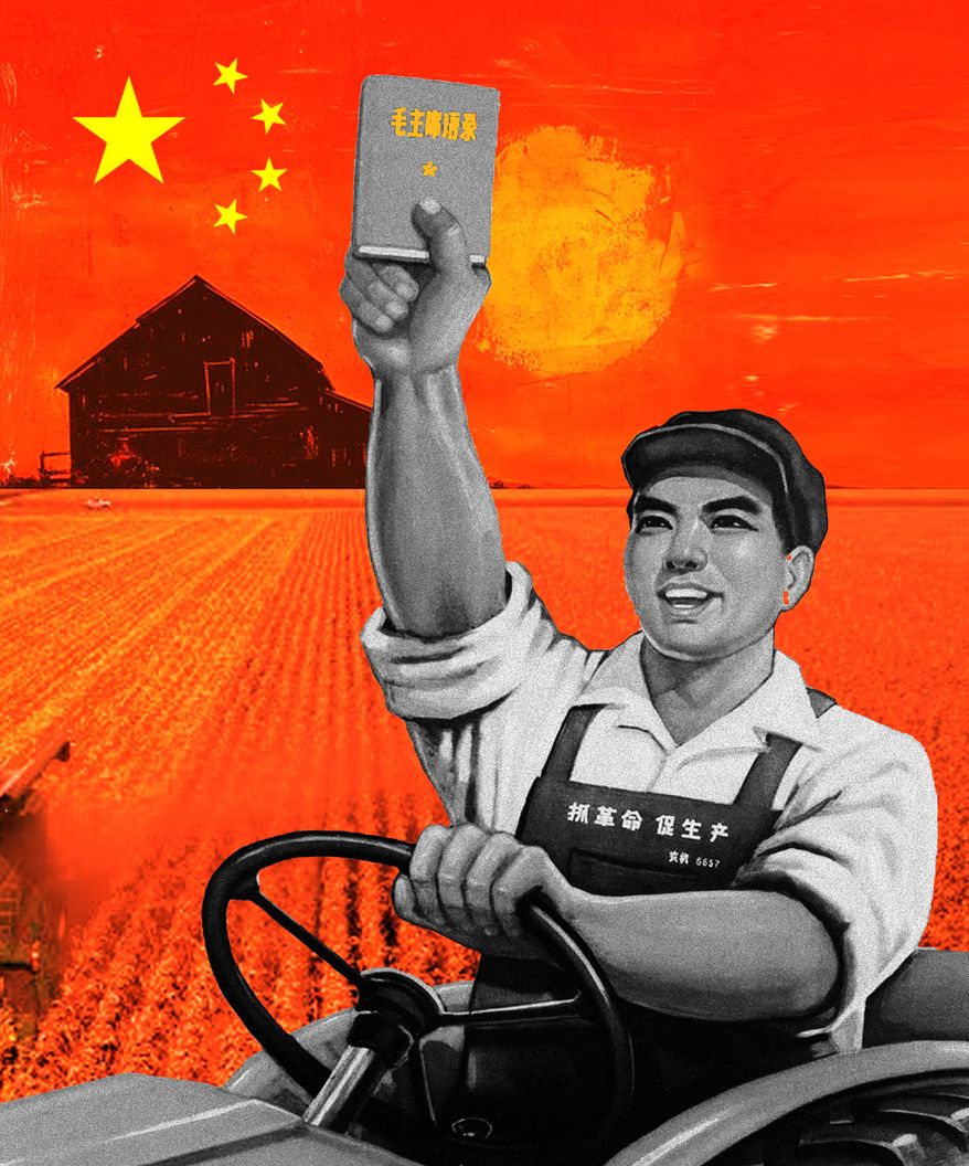 China's war on the United States of America's agriculture illustration by Linas Garsys / The Washington Times