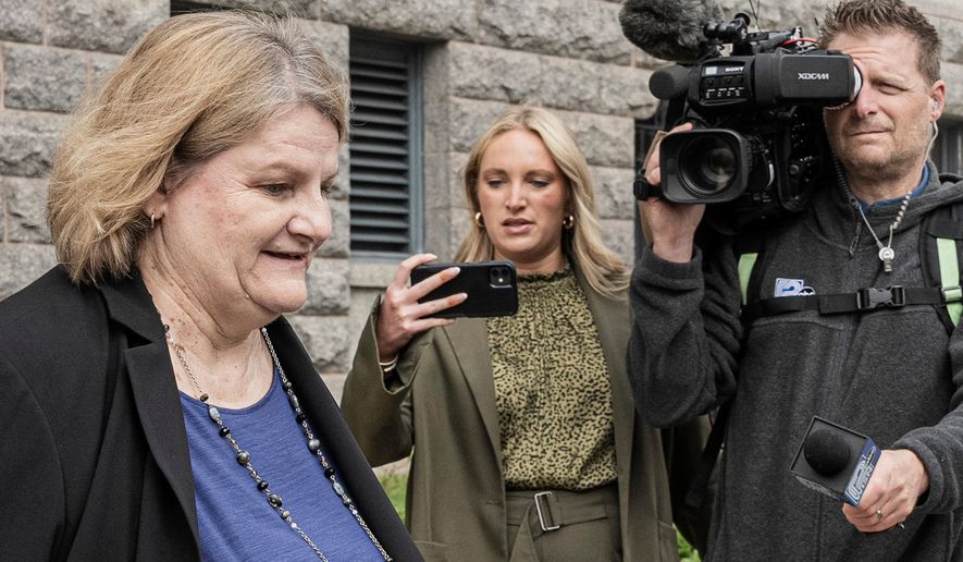 FILE - Milwaukee County Circuit Judge Hannah Dugan leaves the federal courthouse after a hearing in Milwaukee on May 15, 2025. (AP Photo/Andy Manis, File)