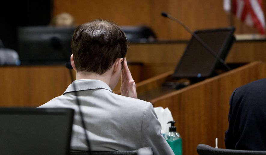 Tyler Robinson, who is accused in the fatal shooting of Charlie Kirk, listens during a preliminary hearing at the Fourth District Courthouse in Provo, Utah, Thursday, July 9, 2026. (AP Photo/Spenser Heaps, Pool)