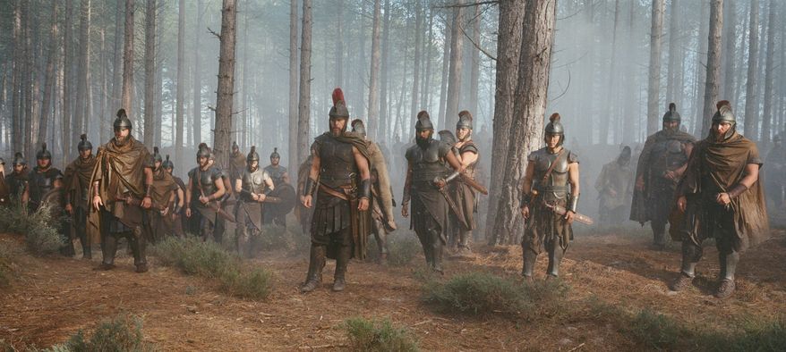 This image released by Universal Pictures shows Matt Damon as Odysseus, center, in a scene from "The Odyssey." (Melinda Sue Gordon/Universal Pictures via AP)