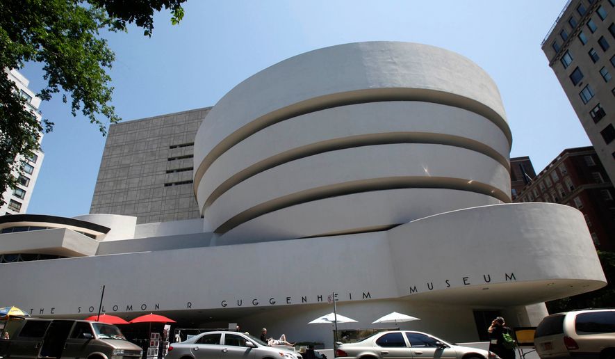 The exterior of Frank Lloyd Wright's Solomon R. Guggenheim Museum in New York, May 31, 2011. (AP Photo/Kathy Willens, File)