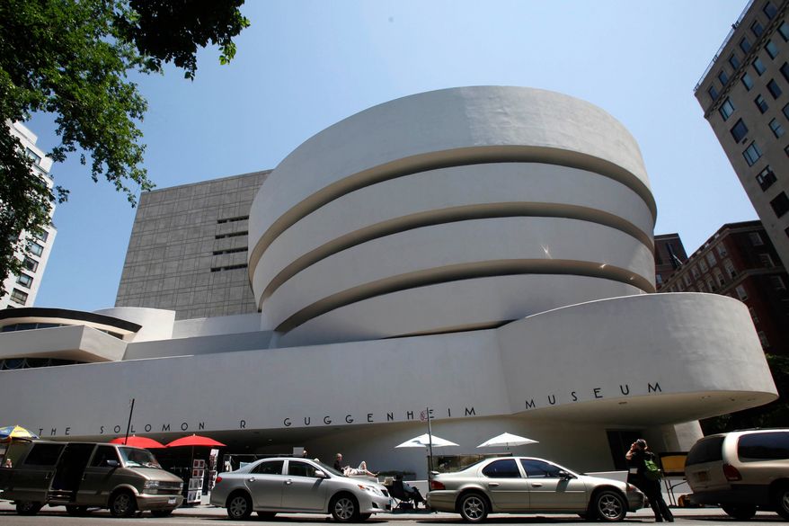 The exterior of Frank Lloyd Wright's Solomon R. Guggenheim Museum in New York, May 31, 2011. (AP Photo/Kathy Willens, File)