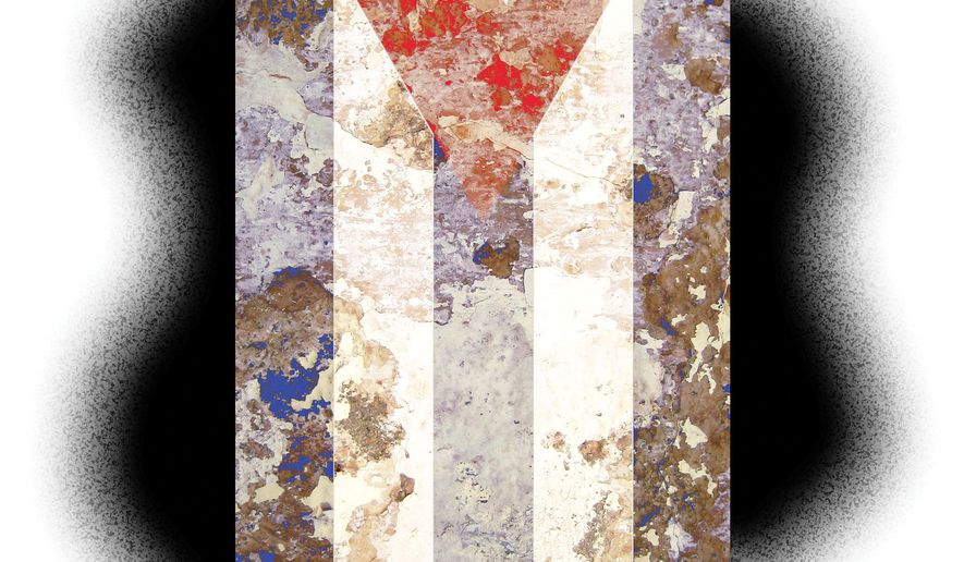 Cuba and its communist regime illustration by Alexander Hunter/The Washington Times