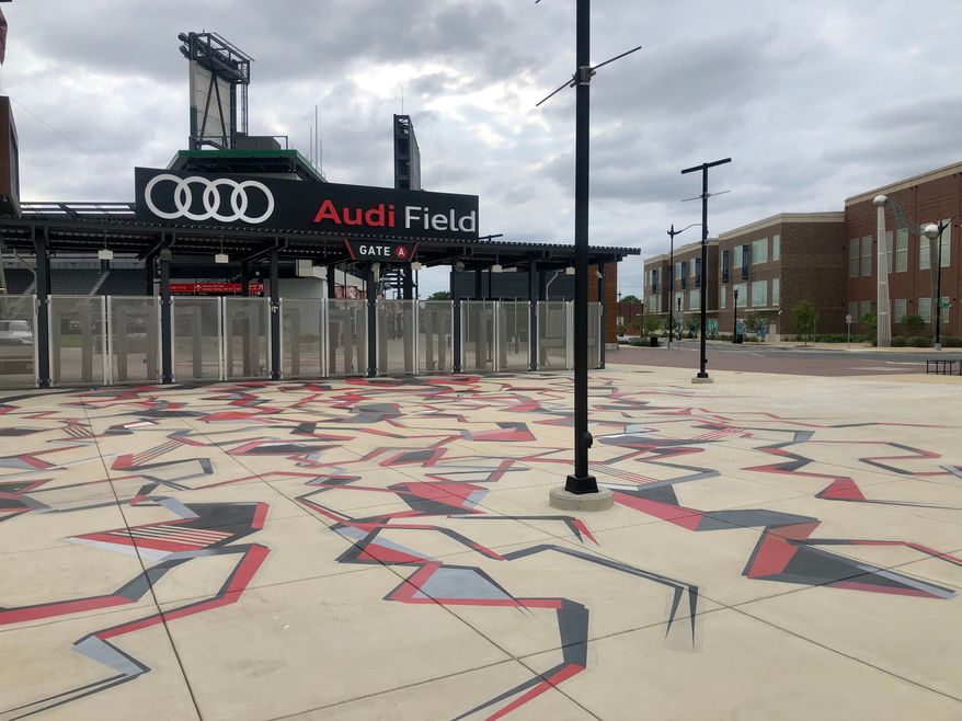 Entrance of Audi Field on Buzzard Point in Southeast Washington, D.C. File photo credit: T. Sean via Shutterstock.