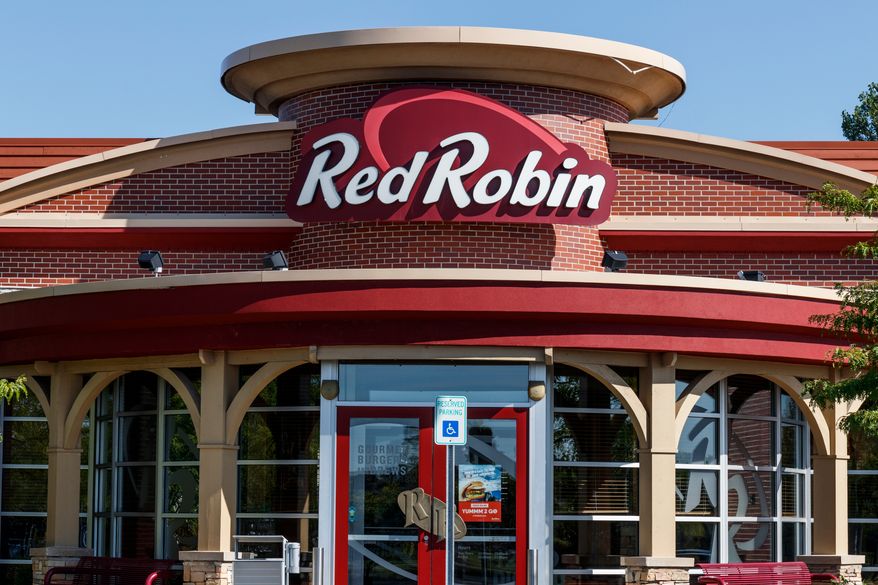 Red Robin Gourmet Burgers and Brews restaurant. Carmel - Circa August 2019. File photo credit: Jonathan Weiss via Shutterstock.