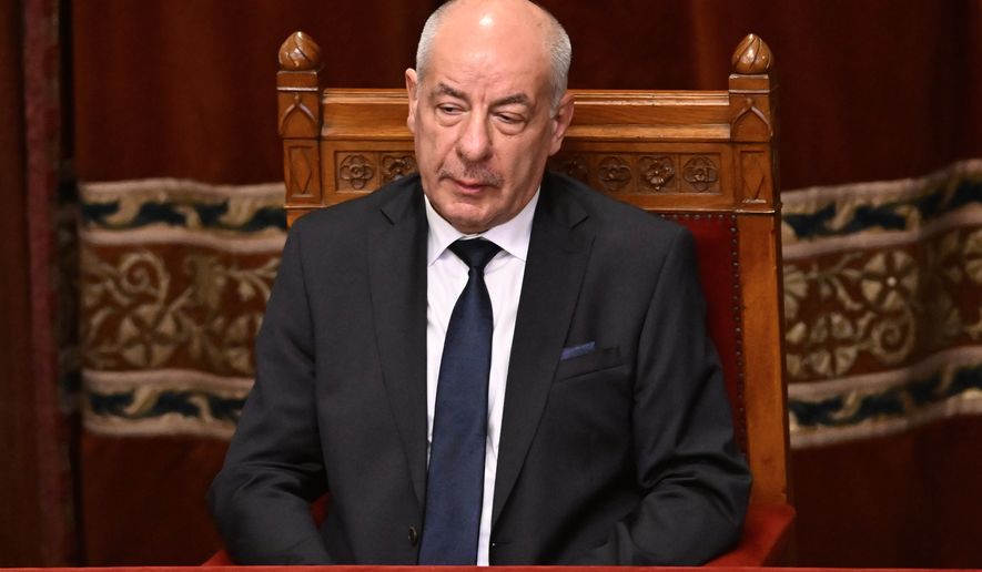Hungary's President Tamas Sulyok attends the inaugural session of Hungary's parliament in Budapest, Hungary, Saturday, May 9, 2026. (AP Photo/Denes Erdos, File)