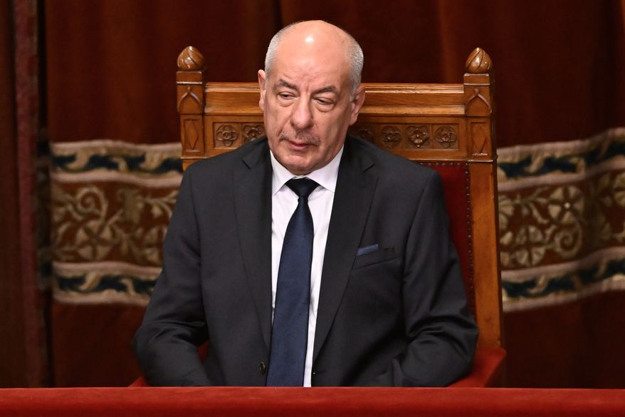 Hungary's President Tamas Sulyok attends the inaugural session of Hungary's parliament in Budapest, Hungary, Saturday, May 9, 2026. (AP Photo/Denes Erdos, File)