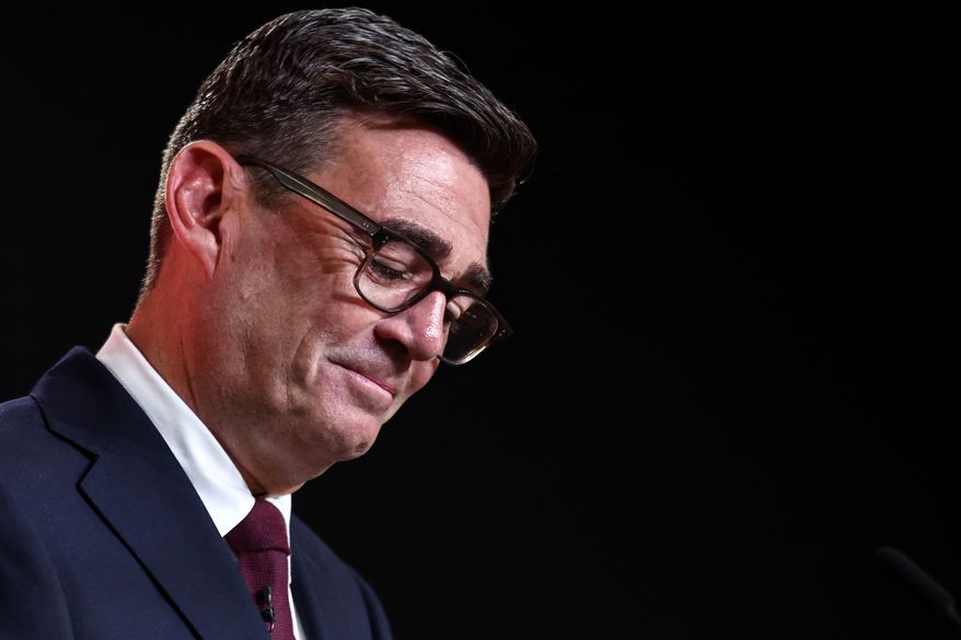 Andy Burnham after being confirmed as the Labor Party's new leader and the country's next prime minister, during 'Labour's Special Conference' in central London, Friday, July 17, 2026. (Henry Nicholls/Pool Photo via AP)
