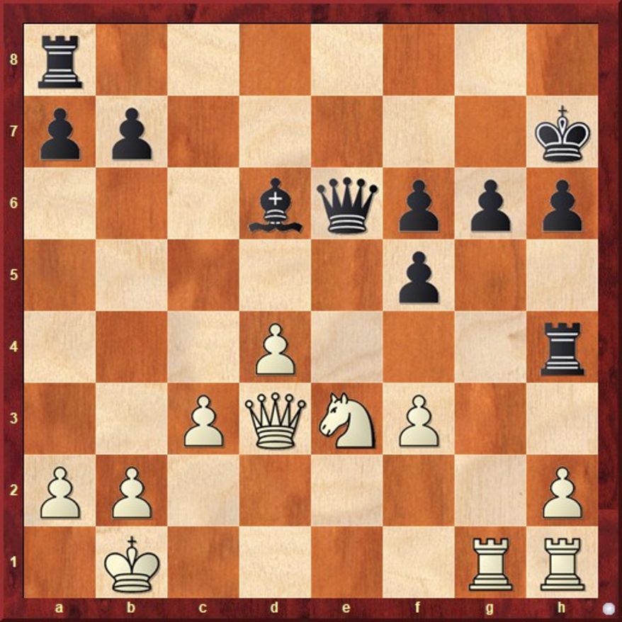 Woodward-Lee after 28...Qxe6.