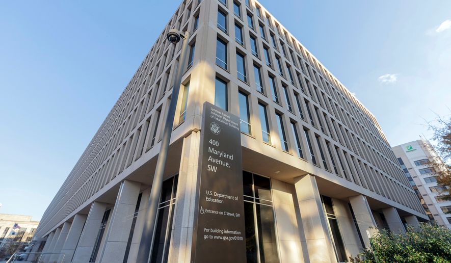 The U.S. Department of Education building is photographed in Washington, Dec. 3, 2024. (AP Photo/Jose Luis Magana, File)