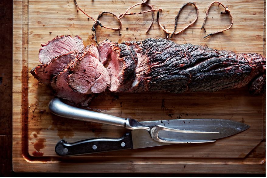 This image released by Voracious shows a recipe for beef tenderloin from "Canal House: Cook Something: Recipes to Rely On" by Christopher Hirscheimer & Melissa Hamilton. (Voracious via AP)