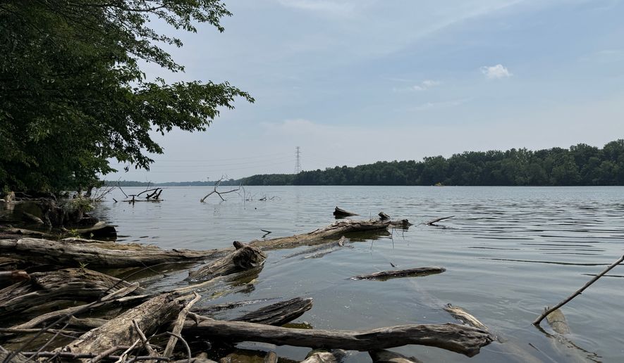 A section of the Scioto River's shore is seen in the Columbus suburb of Powell, Ohio. (AP Photo/Patrick Aftoora-Orsagos)