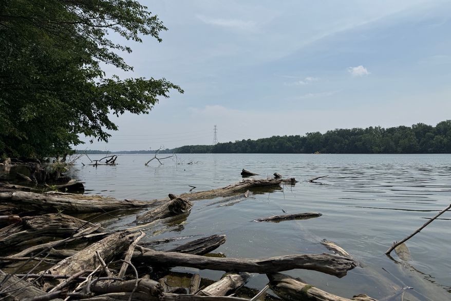 A section of the Scioto River's shore is seen in the Columbus suburb of Powell, Ohio. (AP Photo/Patrick Aftoora-Orsagos)