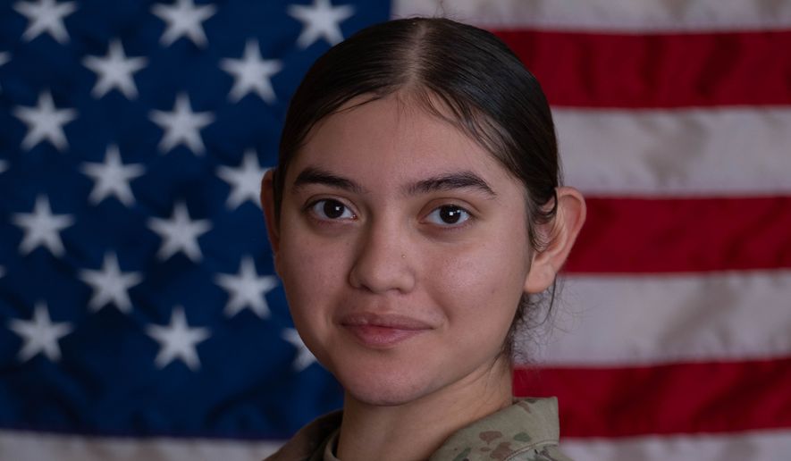 This undated image provided by the U.S. Army shows Pvt. Isabella Gonzales, 19, of Carrollton, Texas. (U.S. Army via AP) ** FILE **