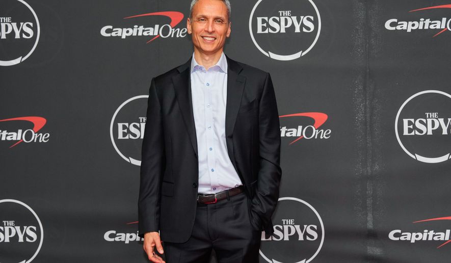 ESPN Chairperson James Pitaro arrives at the ESPY Awards at Lincoln Center on Wednesday, July 15, 2026, in New York. (AP Photo/Yuki Iwamura)