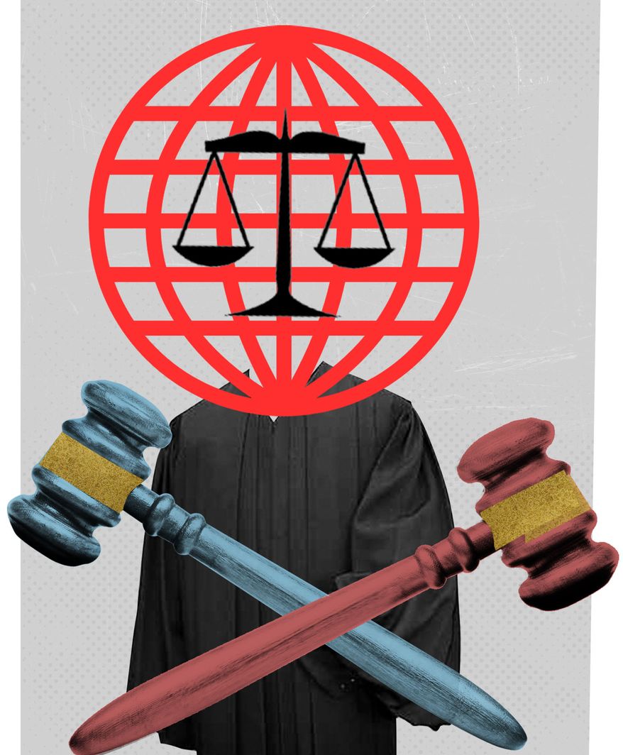 Bosnia-Herzegovina's courts, judges and judiciary illustration by Linas Garsys / The Washington Times