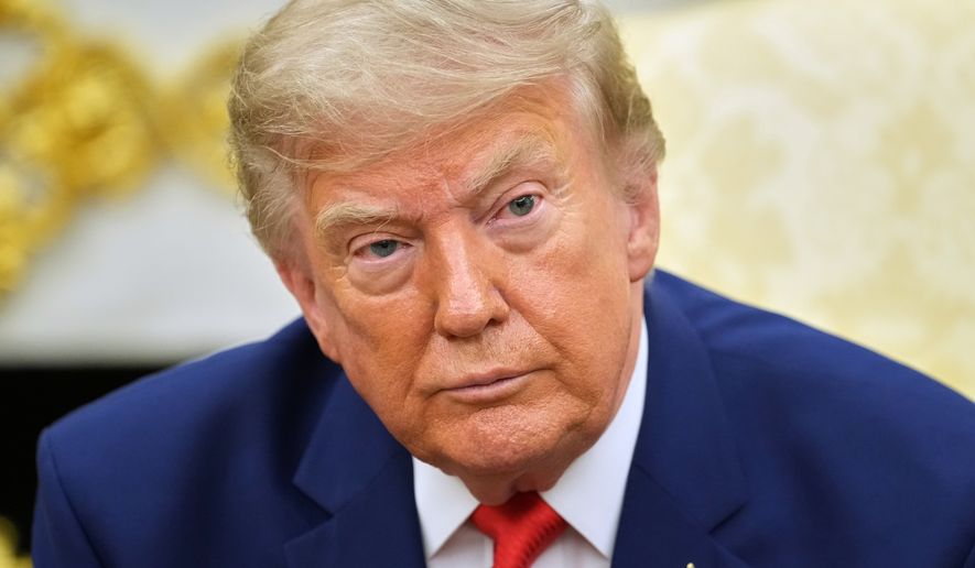 Lebanese President Joseph Aoun listens as he meets with President Donald Trump in the Oval Office at the White House, Tuesday, July 21, 2026, in Washington. (AP Photo/Mark Schiefelbein) ** FILE **
