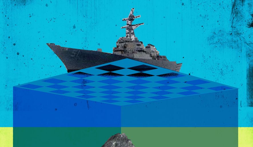 Ukraine's Black Sea deep-water gateway project as a critical mineral resource illustration by Linas Garsys / The Washington Times