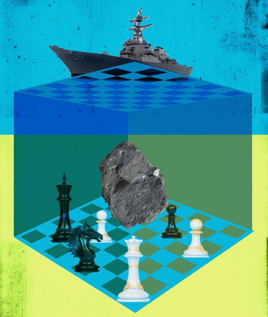 Ukraine's Black Sea deep-water gateway project as a critical mineral resource illustration by Linas Garsys / The Washington Times