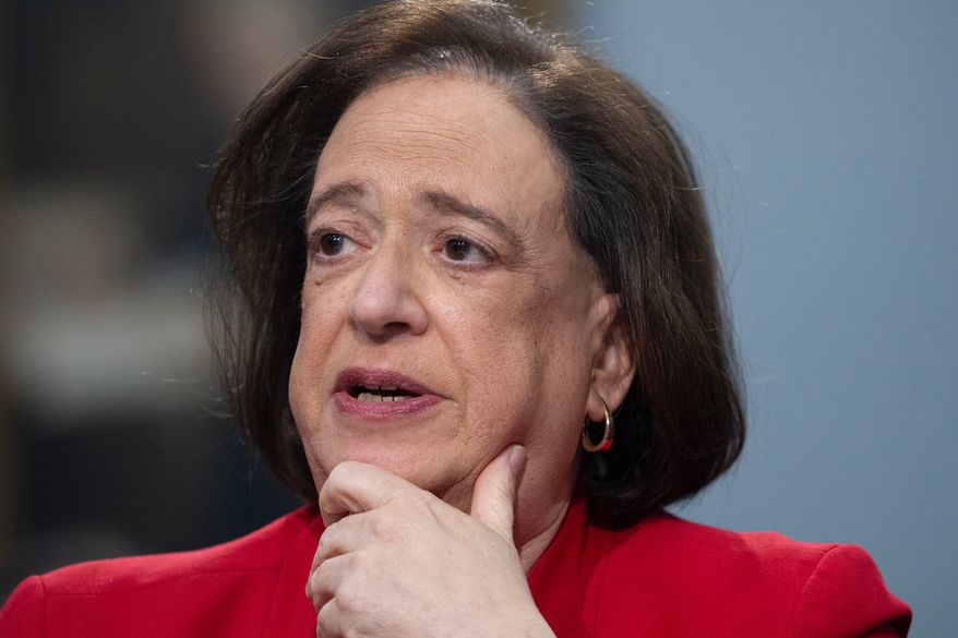 Supreme Court Justice Elena Kagan testifies during a House Appropriations subcommittee hearing, Tuesday, July 14, 2026, on Capitol Hill in Washington. (AP Photo/Nathan Howard)