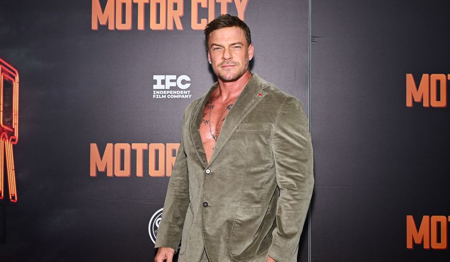 Alan Ritchson attends the premiere of "Motor City" at the Museum of Modern Art on Monday, July 13, 2026, in New York. (Photo by Evan Agostini/Invision/AP)