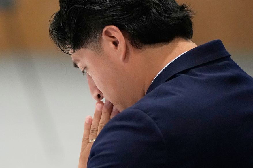 Ronaldo Salgado speaks during an oversight forum on Friday, July 24, 2026, in Houston, about the death of his father, Lorenzo Salgado Araujo, who was shot and killed by an ICE officer. (AP Photo/Ashley Landis)
