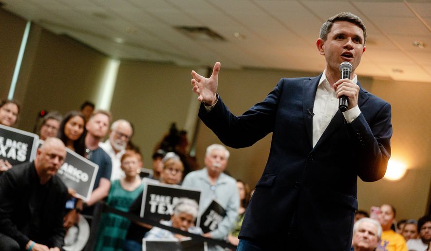 Democratic Senate candidate James Talarico speaks at a rally on Monday, July 13, 2026, in Eagle Pass, Texas. (AP Photo/Brenda Bazán) ** FILE **