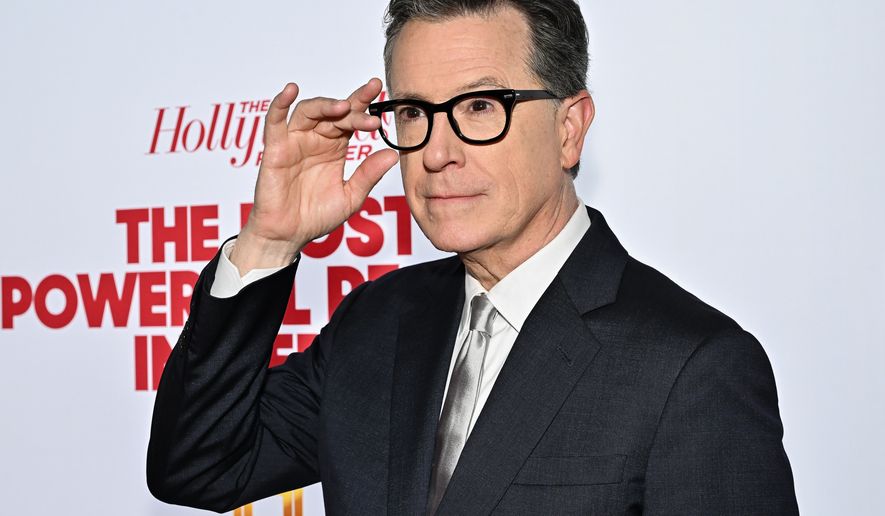 Stephen Colbert attends The Hollywood Reporter's The Most Powerful People in New York Media issue in New York on May 7, 2026. (Photo by Evan Agostini/Invision/AP, File)