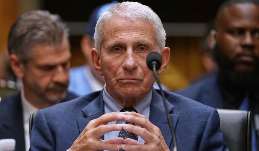 Dr. Anthony Fauci appears before the Senate Homeland Security and Governmental Affairs Committee at the Capitol, Wednesday, July 29, 2026, in Washington. (AP Photo/Allison Robbert)