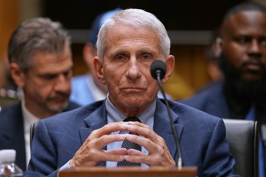 Dr. Anthony Fauci appears before the Senate Homeland Security and Governmental Affairs Committee at the Capitol, Wednesday, July 29, 2026, in Washington. (AP Photo/Allison Robbert)