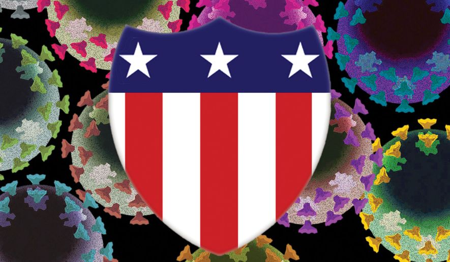 The United States of America preparing for the next pandemic illustration by Alexander Hunter/The Washington Times